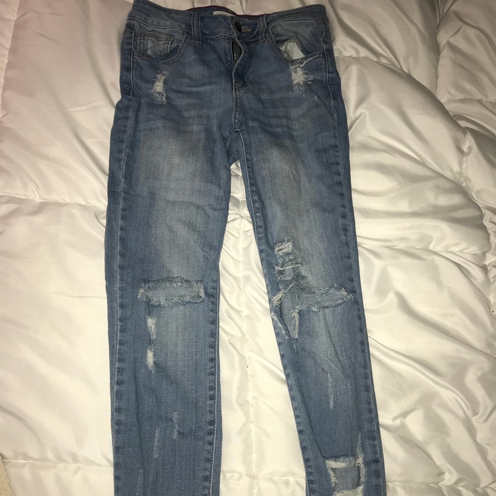 Distressed jeans